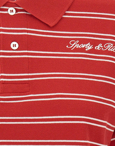 Polo a righe con logo TO085710326RE33 RUBY SPORTY & RICH 