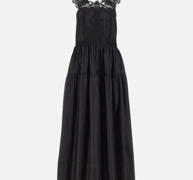 Abito in cotone con schiena scoperta W06050581 BLACK MAURIZIO MYKONOS 