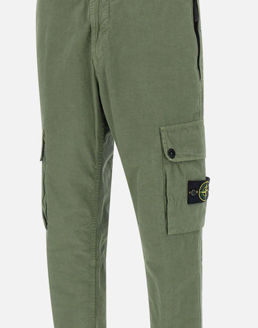 Pantaloni in tela di cotone biologico garzato 3100303S00WA V0159 STONE ISLAND 