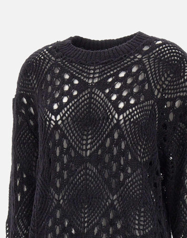 Maglione in lana e alpaca W08210280 33BLACK MAURIZIO MYKONOS 