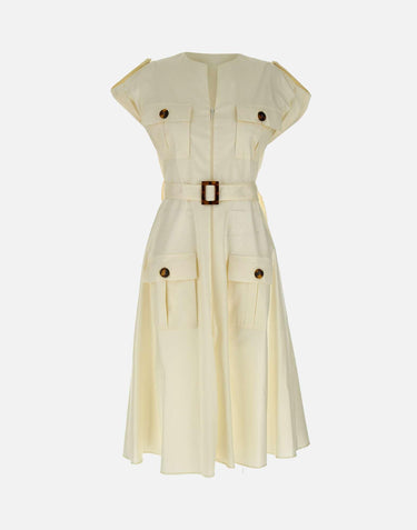 "Safari dress" 8304 003WHITE LES FILLES D'EVA 