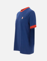 T-shirt in cotone elasticizzato con bandiera 50562134 419 BOSS 