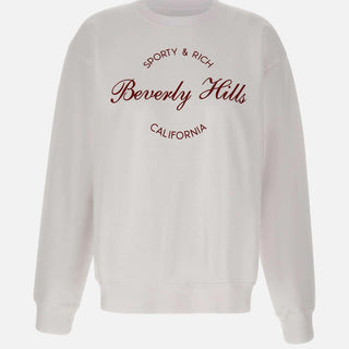 Felpa "Beverly Script Crewneck" ST07164257WH01 WHITE SPORTY & RICH 