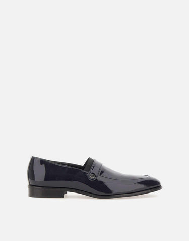 Mocassini "Rugan" in pelle lucida 7080 RUGANBLU CARLO PIGNATELLI 