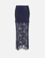 Gonna midi in pizzo e jersey 26AJJU021PA0170 P481 RABANNE 
