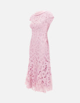 Abito midi in pizzo con scollo sulla schiena 254MP PINK SELF-PORTRAIT 