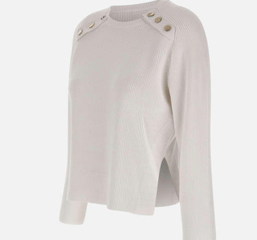 Maglia con spacchi laterali MF5396MS99E 10701 LIU-JO 