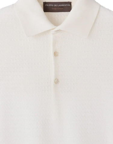 Polo in cotone con lavorazione a treccine PL1MC CR14T020 FILIPPO DE LAURENTIIS 