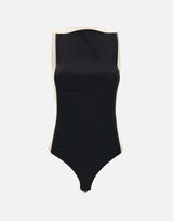"Illusion Satin Bodysuit" 225JBD139TA0007 B067 COURREGES 