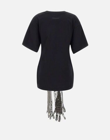 T-shirt in cotone con guanti con paillettes S52GC0358 M20170900 MM6 MAISON MARGIELA 