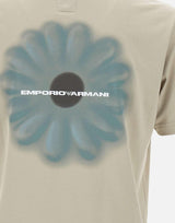 T-shirt  "Shitake flower peace" in cotone EM001717 AF14836F8094 EMPORIO ARMANI 