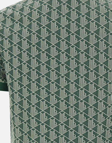 Polo in jacquard con monogramma DH1417 D1R LACOSTE 