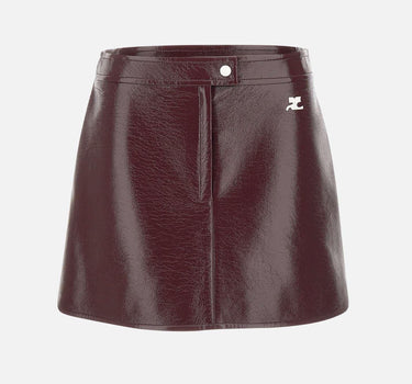 Mini gonna "Reedition Vinyl" PERCJU001VY0014 BURGUNDY COURREGES 