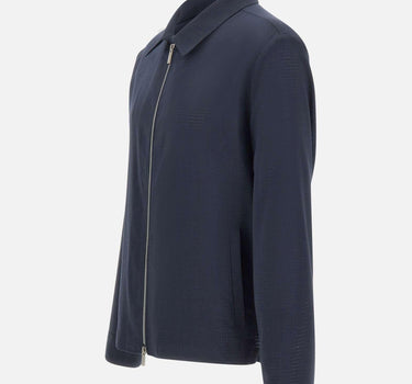 Giacca sovracamicia relaxed fit in misto lana 50559295 404 BOSS 
