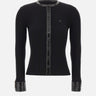 "Vinil and Knit Cardigan" 326MGI056FI0001 BLACK COURREGES 