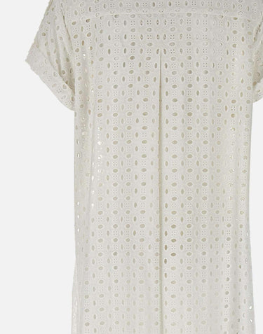 Abito  lungo in cotone 8309 BIANCO LES FILLES D'EVA 