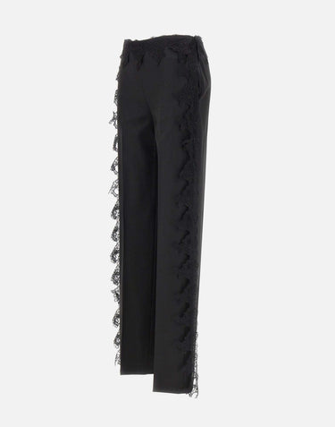 Pantaloni in twill di lana 2P196A N0990 BLUMARINE 