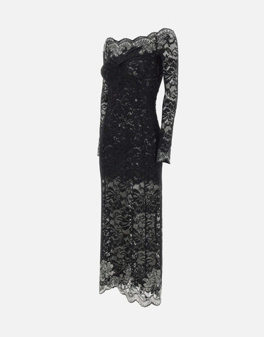 Abito in pizzo con micro borchie 25HJRO209PA0170 P001 RABANNE 
