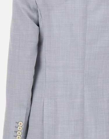 Blazer doppiopetto in misto lana e seta M85GIAJ03 TES0M046130 ELEVENTY 