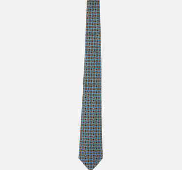 Cravatta in seta con motivo geometrico UCRVKRC01M9601 001 KITON 