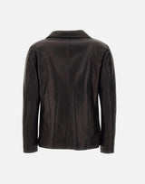 Giacca  "Ginger" in pelle GINGERX NERO MONO 