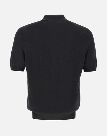 Polo in misto lana con zip 43166 16401099 GRAN SASSO 