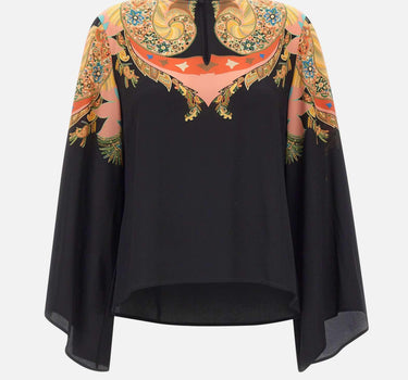 Blusa in seta con stampa paisley floreale WRJA0162 AKI43X0813 ETRO 