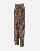 Pantaloni in jersey leggero con stampa alligatore PA16261E2 644 ELISABETTA FRANCHI 