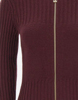 Cardigan con zip in lana e cashmere 1326KJU007313A ACAI VICTORIA BECKHAM 