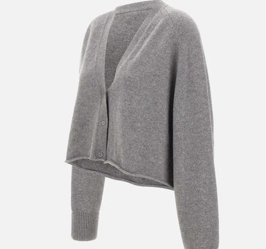 Cardigan cropped in misto lana e cashmere F5LAWOCA369 100 LANEUS 