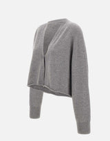 Cardigan cropped in misto lana e cashmere F5LAWOCA369 100 LANEUS 