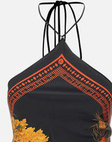 Top con stampa foulard 2C438A F9904 BLUMARINE 
