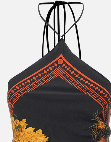 Top con stampa foulard 2C438A F9904 BLUMARINE 