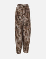 Pantaloni in jersey leggero con stampa alligatore PA16261E2 644 ELISABETTA FRANCHI 