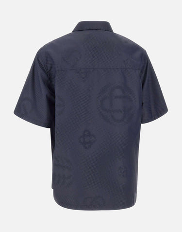 Camicia a maniche corte con monogramma MSS26SH277 01 CASABLANCA 