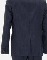 Completo due pezzi  gessato in lana vergine 50537405 404 BOSS 
