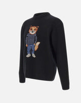 "Dressed Fox Intarsia Wool Jumper" PM00806KH0002 P199 MAISON KITSUNE' 