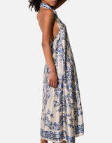 Abito lungo con stampa foulard CA6332TS555 P9652 LIU-JO 