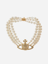 "Three Row Pearl Bas Relief Choker" 63030007 02R117 VIVIENNE WESTWOOD 