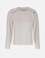 Maglia con spacchi laterali MF5396MS99E 10701 LIU-JO 