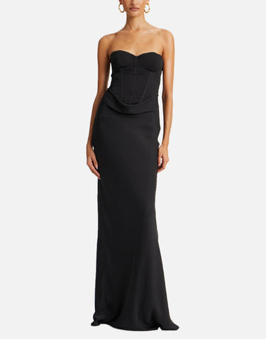 "Satin Corset Maxi Dress" 114330 100 ROTATE BIRGER CHRISTENSEN 