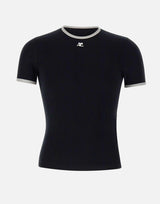 T-shirt "Signature Contrast" VESJTS020JS0070 BLKHERWHT COURREGES 