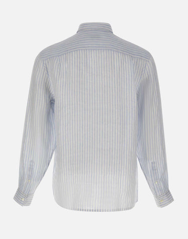 Camicia di lino a righe CH6985 29I LACOSTE 