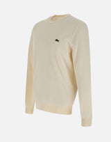 Pullover girocollo monocromatico in cotone AH1985 70V LACOSTE 