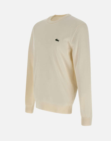 Pullover girocollo monocromatico in cotone AH1985 70V LACOSTE 
