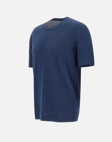 T-shirt  in lino e cotone 57140 18637598 GRAN SASSO 