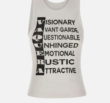 Canotta in cotone con stampa VAQ11T024 WHITE VAQUERA 