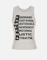 Canotta in cotone con stampa VAQ11T024 WHITE VAQUERA 