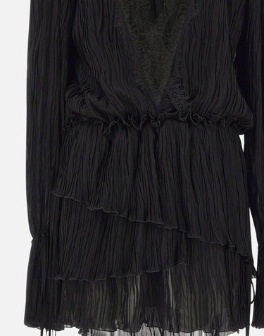 Abito plissettato in georgette 2A771A N0990 BLUMARINE 