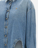 Maxi camicia in denim di  cotone 250WCB00068 DDD085AA024 THE ATTICO 